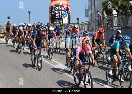 Senigallia, Italien. 12. Sep, 2020. senigallia, Italien, 12. Sep 2020, EIN Moment des Rennens während 6^ Tappa Castelfidardo - Senigallia - Radsport Tirreno Adriatico - Credit: LM/Roberto Bartomeoli Credit: Roberto Bartomeoli/LPS/ZUMA Wire/Alamy Live News Stockfoto