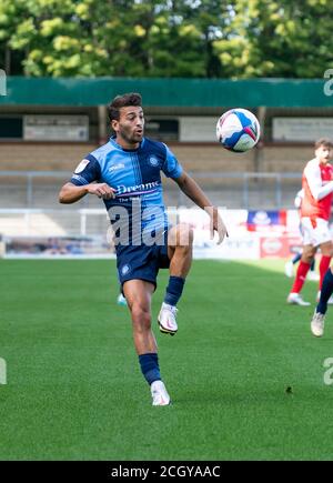 High Wycombe, Großbritannien. September 2020. Scott Kashket von Wycombe Wanderers während des Sky Bet Championship-Spiels zwischen Wycombe Wanderers und Rotherham United am 12. September 2020 im Adams Park, High Wycombe, England. Foto von Liam McAvoy. Kredit: Prime Media Images/Alamy Live Nachrichten Stockfoto