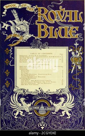 . Buch der Royal Blue . D.B. MARTIN. MANAOCB PASSCNOCB TRAMCBALTIM0K£, MO B. N. AUSTIN. OMERRILPHS^ENSER A.6ENT CHICAGO. ABB. CorbUt lUllwii; rrinclDg Co., CLiokgo. Vol. V. AUGUST, 1902, No. N, I. SPECIAL GETTYSBURG NUMMER, South Ferry NEW YORK CITY Stockfoto