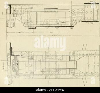 . Amerikanischer Ingenieur und Eisenbahn Zeitschrift . ZUM DROP-DOOB-MECHANISMUS 50-TONNEN-GONDEL AUTO.. Wenn E Stockfoto