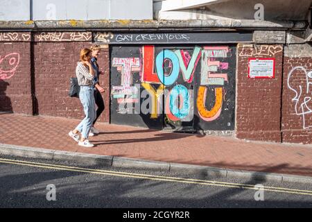 Brighton, Großbritannien. 12. September 2020.Street Art in Brighton City Centre Credit: Andrew Hasson/Alamy Live News Stockfoto