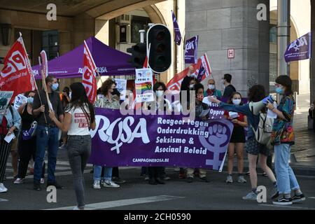 Manifestation bruxelles, secteur medicale Stockfoto