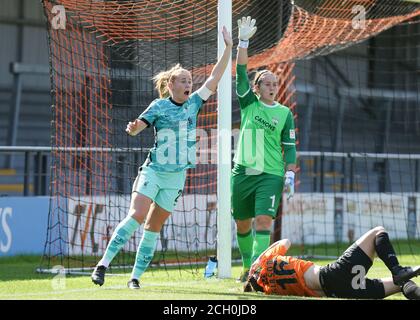 London, Großbritannien. September 2020. Rachel Furness von Liverpool Women reagiert während des FA Women's Championship Matches London Bees gegen Liverpool Women. Jacques Feeney/SPP Kredit: SPP Sport Pressefoto. /Alamy Live Nachrichten Stockfoto