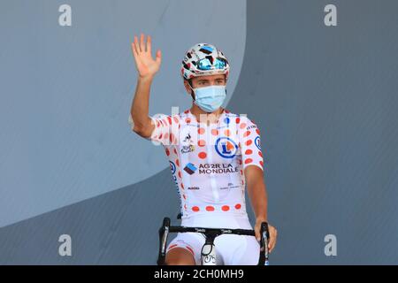 13. September 2020; Lyon, Frankreich; Tour De France 2020, Lyon nach Grand Colombier Etappe 15; Benoit Cosnefroy France AG2R La Mondiale Stockfoto