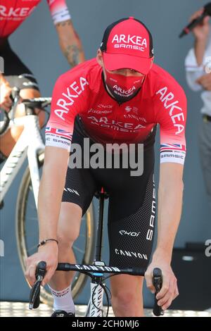 13. September 2020; Lyon, Frankreich; Tour De France 2020, Lyon nach Grand Colombier Etappe 15; Connor Swift England Team ARKEA - Samsic Stockfoto