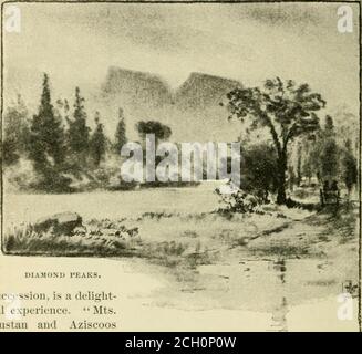 . Nach Osten Latch Strings; oder Seashore, Seen und Berge durch die Boston & Maine Eisenbahn. Beschreibung der touristischen Region von Neuengland . OBERE MAGALLOWAY. Unten diese schöne Durchgangsstraße scheinen im Allgemeinen nichts über dieser Landschaft zu kümmern; Aber eines Tages, als er den Fluss hinunter kam, als diese Biegung nass wurde, wurde ein alter Kerl auf dem Boot, der den Blick gerade im richtigen Moment fing, für einen Augenblick zu einem erkennenden 138 Gefühl der Schönheiten der Natur gebracht, Und als ich mich ansah, sagte ich: • Ich snumnow, Herr, wenn das nicht die reinste Sicht war, die 1 je gesehen hat. Bis auf einige steinerne Felsvorsprünge, wie die bei Fulpit Rock, Stockfoto