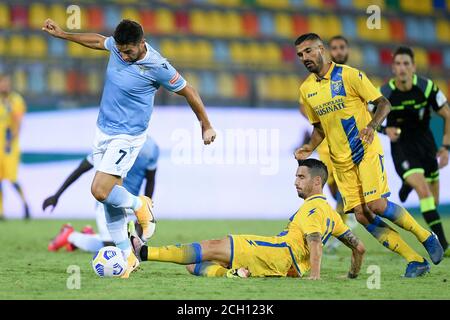 Frosinone, Italien. September 2020. Jony von SS Lazio beim Freundschaftsspiel zwischen Frosinone und SS Lazio im Stadio Benito Stirpe, Frosinone, Italien am 12. September 2020. Foto von Giuseppe Maffia. Kredit: UK Sports Pics Ltd/Alamy Live Nachrichten Stockfoto