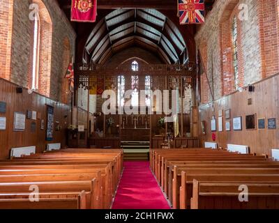 British Overseas Territory, Falkland Islands, Stanley. Christ Church Cathedral, südlichste anglikanische Kathedrale der Welt, um 1890–1892. Stockfoto