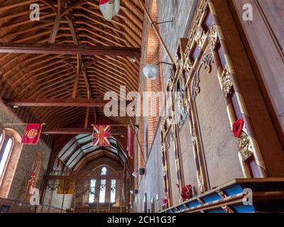 British Overseas Territory, Falkland Islands, Stanley. Christ Church Cathedral, südlichste anglikanische Kathedrale der Welt, um 1890–1892. Stockfoto