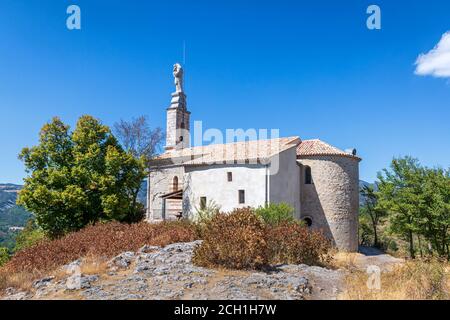 Kirche Notre Dame du Roc in Castellane, Alpes-de-Haute-Provence, Frankreich Stockfoto