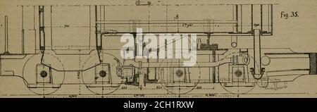 . Die Eisenbahn- und Ingenieurzeitschrift . die verschiedenen Achsen, die miteinander verbunden sind, haben auf der Pariser, Lyons & Mediterranean Railroadon drei Typen von Lokomotiven – Nr. 47, 48 und 49 in Thetable, von denen zwei bei der Ausstellung von 18S9 gezeigt wurden.dieser Typ wurde in mehreren Papieren minutiös beschrieben. Das in diesen Motoren vorgeschlagene Objekt ist zu obtam greatregularity in den Momenten der Rotation; aber dieser Vorteil, wird mit dem festen Teil des Motors durch das Mitte-Bär-ing und Hebel verbunden. Letztere besteht aus dem Kessel, den Wassertanks und dem Rahmen, carrie Stockfoto