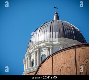 Raleigh North Carolina USA Konstruktion des Heiligen Namens Jesu Kathedrale Stockfoto