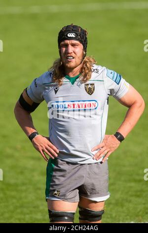 LEICESTER, ENGLAND. 13. SEPTEMBER 2020 Alexander Moon während des Gallagher Premiership Matches zwischen Leicester Tigers und Northampton Saints in der Welford Road, Leicester am Sonntag, 13. September 2020. (Kredit: Leila Coker, MI News) Kredit: MI Nachrichten & Sport /Alamy Live Nachrichten Stockfoto