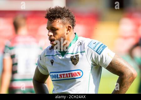 LEICESTER, ENGLAND. 13. SEPTEMBER 2020 Courtney Lawes of Northampton Saints während des Gallagher Premiership-Matches zwischen Leicester Tigers und Northampton Saints in der Welford Road, Leicester am Sonntag, 13. September 2020. (Kredit: Leila Coker, MI News) Kredit: MI Nachrichten & Sport /Alamy Live Nachrichten Stockfoto