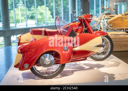 1951 Pannonia TL-250 Motorrad und Sidecar im Barber Motorsport Museum Alabama USA Stockfoto