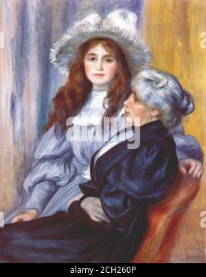 Pierre-Auguste Renoir - Berthe Morisot und ihre Tochter Julie Manet 1894 - Französische Schule - 19. Jahrhundert Stockfoto