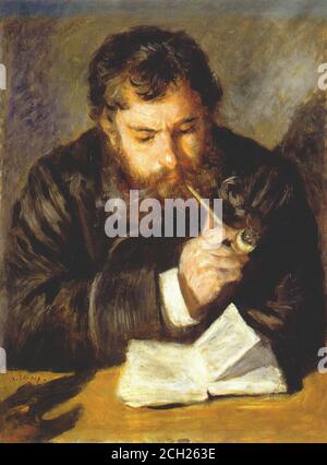 Pierre-Auguste Renoir - Claude Monet (der Leser) 1873-4 - Französische Schule - 19. Jahrhundert Stockfoto