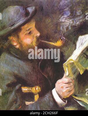 Pierre-Auguste Renoir - Claude Monet Reading 1872 - Französische Schule - 19. Jahrhundert Stockfoto