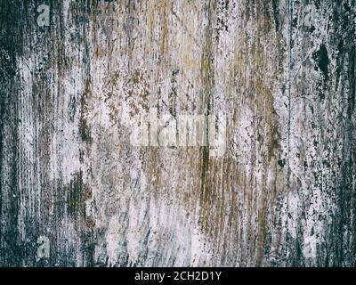 Hintergrund Holzbrett mit rissiger abblätternder Farbe, Textur Stockfoto