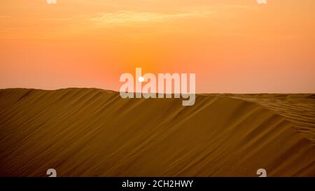 Sanddünen in Vereinigte Arabische Emirate,Abu Dhabi,Dubai,Naher Osten. Stockfoto