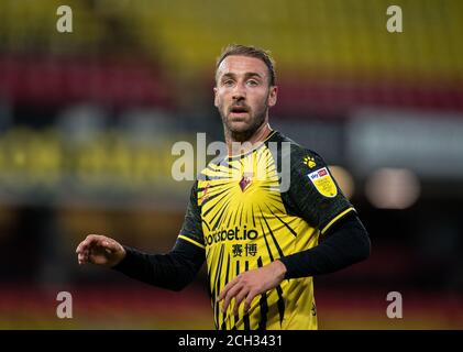 Watford, Großbritannien. September 2020. Glenn Murray (Brighton & Hove Albion) von Watford während des Sky Bet Championship-Spiels zwischen Watford und Middlesbrough in Vicarage Road, Watford, England am 11. September 2020. Foto von Andy Rowland. Kredit: Prime Media Images/Alamy Live Nachrichten Stockfoto