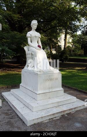 Denkmal an Elisabeth von Österreich-Ungarn, österreichische Kaiserin, genannt Sissi, Meran, Südtirol, Italien Stockfoto