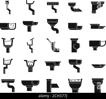 Symbole für Bundstegabdeckung gesetzt. Einfacher Satz von Bundsteg Cover Vektor-Symbole für Web-Design auf weißem Hintergrund Stock Vektor