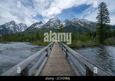 Wandern rund um jenny Lake, Grand teton Nationalpark in wyoming in den usa Stockfoto