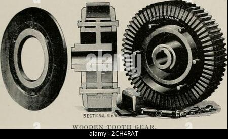 . Die Straße Eisenbahn Überprüfung. WixiUE.N T KURZE GETRIEBELOSE LANGSAME GESCHWINDIGKEIT MOTOR. Nary Carjienter kann die Zähne ohne spezielle Werkzeuge einsetzen.Verschieben des Zahnrads aus dem Motor. Die Holzzähne halten sechs Monate und erhöhen die Lebensdauer des Ritzels.die Aussage über das Ritzel erwies sich als richtig. SEITENWAGEN. Im März. I8or. Mr. Sessions, ein kalifornischer Bankier, hatte im Pullman Works ein Auto für den Einsatz auf einer kleinen Straße in seiner eigenen Stadt konstruiert. Die Höhe von Gleitschiene zu Deck war nur g ft. Stockfoto