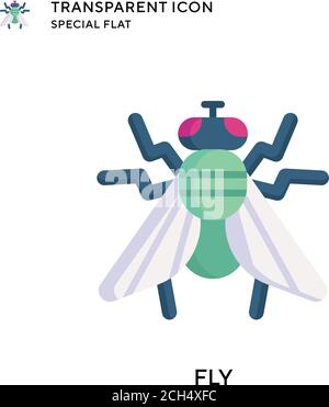 Symbol „Fliege Vektor“. Flache Illustration. Vektor EPS 10. Stock Vektor