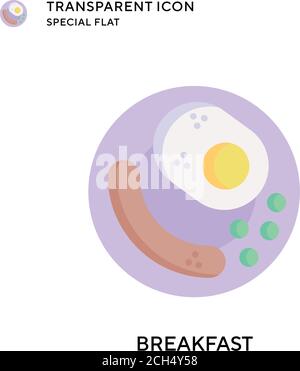 Vektorsymbol Frühstück. Flache Illustration. Vektor EPS 10. Stock Vektor