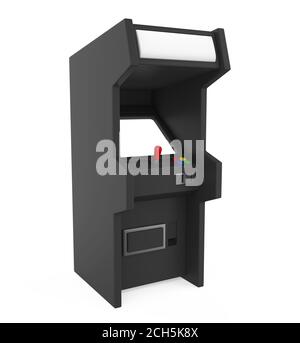 Arcade Game Machine isoliert Stockfoto