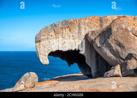 Erstaunliche bemerkenswerte Felsen im Flinders Chase National Park, Kangaroo Island. Stockfoto