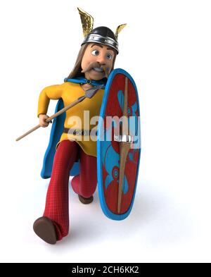 Spaß gaulois - 3D-Darstellung Stockfoto
