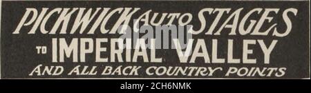 . San Diego Offizielle Zeittafeln Interurban Steamship Railroad . na und Croakers- Zug oder Auto. Pacific Beach; dieser Ort hat mehrere Meilen Sandstrand und ist ein fa / orite Angelplatz für Corvina^ Croakers undTellovfin. Mission Bay; besser bekannt als False Bay» bietet eine Vielzahl von Wildlessen, einschließlich Corvina, Bass, Croaker, Halibutand Smelt Ocean Beach; bietet die Wahl zwischen Surf, Wharf und KanalAschen für Corvina, Bass, Halibut und Smelt. Erreicht durch elektrische cai oder Auto. Point Loma: Die felsigen Ufer auf der Westseite von PointLoma bietet sehr feine Fischergg für Bass und Coivina, Ballast P Stockfoto