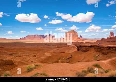 Roten Felsen des Monument Valley. Navajo Tribal Park Landschaft, Utah/Arizona, USA Stockfoto