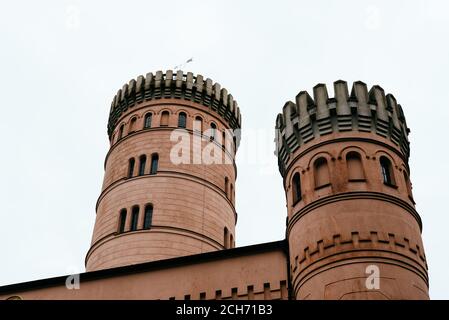 Binz, Deutschland - 1 August 2019: Jagdschloss Granitz im Südosten Rügens Biosphärenreservat. Stockfoto