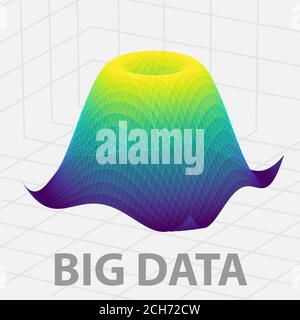 Big Data 3D-Grafik Stock Vektor