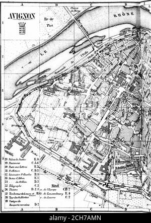 . Italien: handbuch für Reisende. Erster Teil (Norditalien) . Türme der majestätischen Mont Ventoux ((1824 ft.). Stationen Mondraaon, Alornas, Piolenc,and, 3 M. von der Rhone, der kleinen Stadt Orange {*HotelesPrinces, oPoste, R. 2, B. 1, D. 3, A.3/4fr.),der Arausio der Römer und einst ein wohlhabender und wichtiger Ort. Im Mittelalter war es die Hauptstadt eines kleinen Prin-zipality, die, nach dem Tod des letzten regierenden Fürsten Withousgewebe im Jahr 1531, fiel an seinen Neffen der Graf von Nassau, und bis zum Tod von Wilhelm III.. (d. 1702), König von England, unter dem Haus von Nassa continued Stockfoto