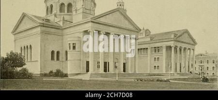 . Großraum New York illustriert . BLICK VOM EINGANG DES SOCKELS AUF NEW YORK. 27 1- Ml =■* (^». KIRCHE UND BIBLIOTHEK, SEEMANNSHAFEN – West New Brighton, Staten Island. R. W. Gibson, Architect.29 S;T,^i^:ir&gt;?-:*-«f: ■Ik. Stockfoto