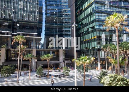 Parramatta Platz und Stadtentwicklung hat Bürokomplex und geschaffen Urbaner Raum, Parramatta Western Sydney, Australien Stockfoto