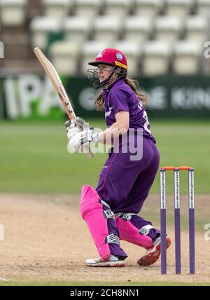 Sarah Bryce Batting für Blitz gegen Central Sparks in einem Rachael Heyhoe Flint Trophy Spiel 11 September 2020 Stockfoto