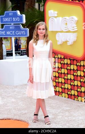 Angourie Rice bei der Premiere von Nice Guys UK im Odeon-Kino, Leicester Square, London. DRÜCKEN Sie VERBANDSFOTO. Bilddatum: Donnerstag 19. Mai 2016. Bildnachweis sollte lauten: Ian West/PA Wire Stockfoto