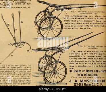 . Züchter und Sportler . WESTONS PNEUMATIC-:-SULKY-:-WHEELS DIE TAUSEND AUSGESANDTEN HABEN GIVENHIGHEST ZUFRIEDENHEIT UND SIND EINE BET-TER WERBUNG, ALS ANYTHINGWE SAGEN KANN. Senden Sie für unsere Liste von Testimonials, auch unsere Bewertung und sehen, ob unsere linn und Räder sind nicht vollständig zuverlässig. I. A. WESTON & CO. JAMESVTLLE, N. Y. DER KÖNIG VON ALLEN, WIN. BOMs feierten Newmarket Horse ciijjer. McKERRON CLAWS0N AUTOMATISCHE BREMSE, Fahrräder so sicher wie hochradMiilklea. XO-Einstellung. ,o läuft unter der lowwwheels. XO schneidet von hinten nach unten. Patentiert Juni 5,1S94.. Abb. 3 die verschiedenen Pans ol Ibebrake, f Stockfoto