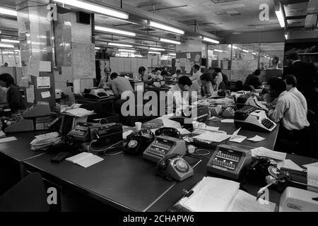 Die 5. Etage Redaktion im Presseverband. Stockfoto