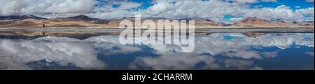 TSO Kar Lake Panorame in Ladakh, Nordindien Stockfoto