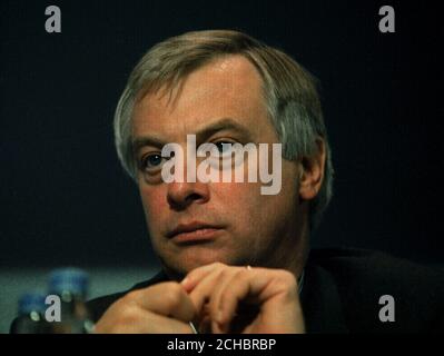 Chris Patten, Staatssekretär für Umwelt. Stockfoto