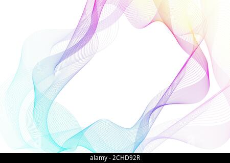 Dynamische Partikel Schallwelle fließende Abstrakt Hintergrund. Abstrakte farbenfrohe wave Linien Hintergrund. Geometrische Vorlage für Ihr Design Broschüre, Flyer Stockfoto