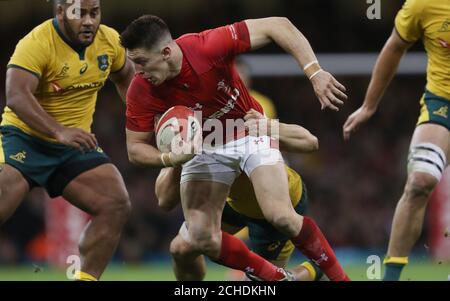 Wales Josh Adams beim Autumn International Spiel im Fürstentum Stadium, Cardiff. Stockfoto