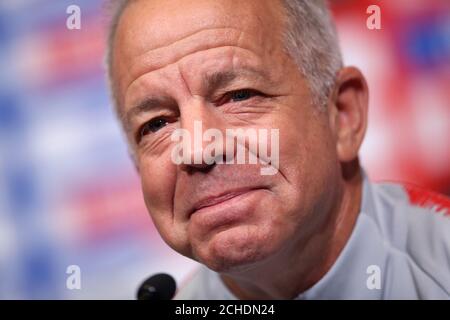 USA Interim Manager Dave Sarachan während der Pressekonferenz im Wembley Stadium, London. Stockfoto